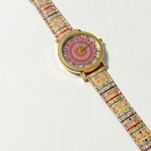 Boho Multi-Colored Watch With Gold Accents